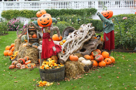 Halloween installation in park Tivoli in Copenhagenの写真素材