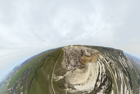 Mountain scenery flying cloudy landscape
