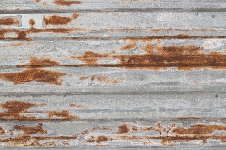 Metal silver texture with corrugated and rustの写真素材