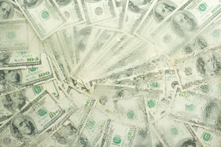 Texture from dollars, for background