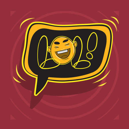 Lots Of Laughs With Laughing Face.のイラスト素材