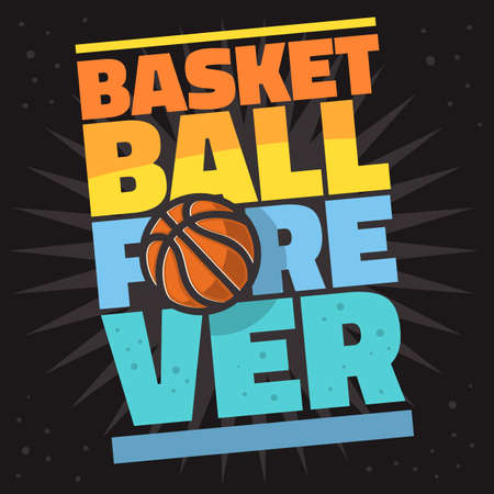 Basketball Themed Slogan T Shirt Print Design Vector Graphic.のイラスト素材