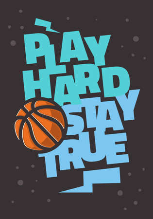 Basketball Themed Slogan T Shirt Print Design Vector Graphic.のイラスト素材