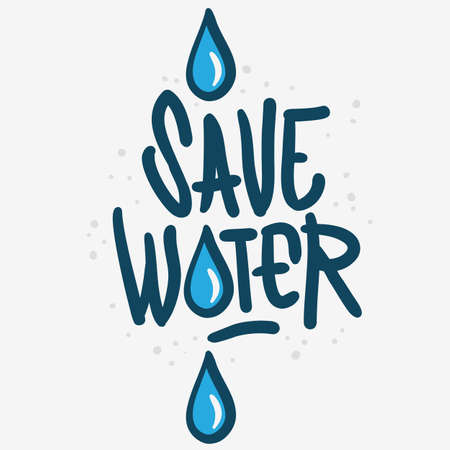 Save Water Liquid Drip Drop  Designのイラスト素材