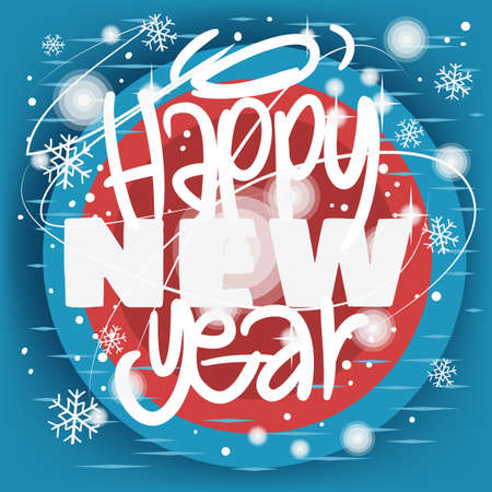 Merry Christmas And Happy New Year Vector Design.のイラスト素材