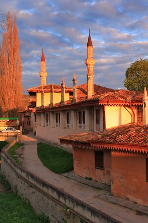 Mosque at the sunsetの写真素材