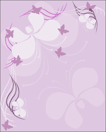 Flowers and Butterfliesのイラスト素材