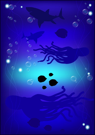 Beautiful underwater worldのイラスト素材