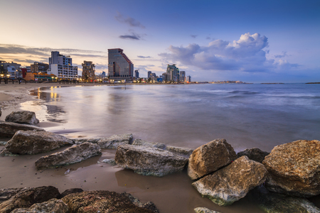 Amazing view of the evening Tel Avivの写真素材