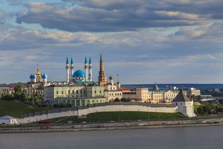 Panorama of the Kazan Kremlin from the Kazanka Riverの写真素材
