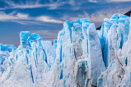 The Perito Moreno Glacier is a glacier located in the Los Glaciares National Park in Santa Cruz Province, Argentina. Its one of the most important tourist attractions in the Argentinian Patagonia.の写真素材