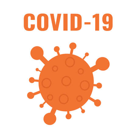 Coronavirus microorganism. The inscriptionのイラスト素材