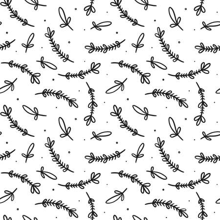 Hand drawn seamless floral background. Endless pattern.のイラスト素材