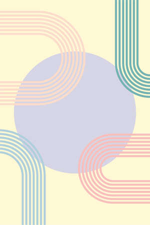 Cute simple minimalistic abstract boho posters. Vector illustrationのイラスト素材