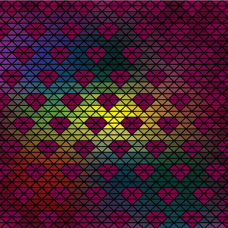 Seamless Design Pattern with geometric shape and Retro triangles background vector illustration