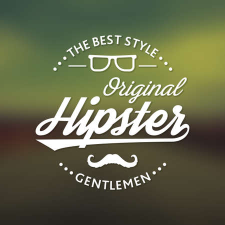 Original Hipster Style Poster with text about the best style and gentlemen vector illustrationのイラスト素材