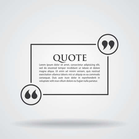 Quote blank template card with text in the centre vector illustrationのイラスト素材