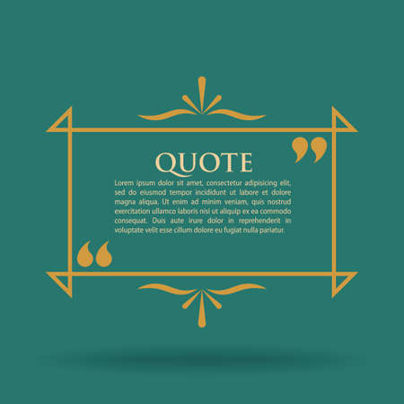 Quote Marks Blank Template Card with text in the centre vector illustrationのイラスト素材