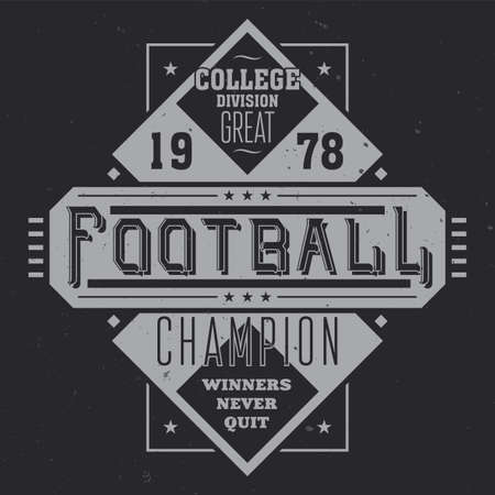 Vintage label design with lettering composition on dark background.のイラスト素材