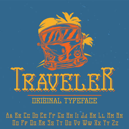 Original label typeface calligraphy design.のイラスト素材