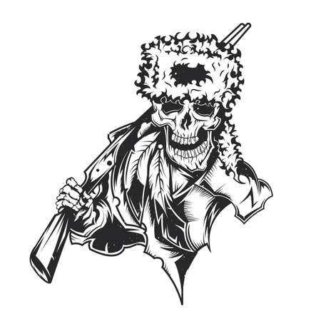 Illustration of dead hunterのイラスト素材