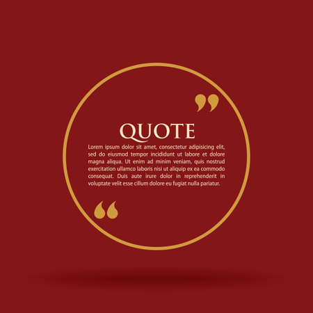 Quote marks blank template card with text in the centre vector illustrationのイラスト素材