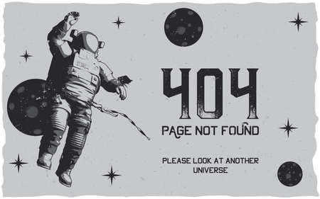 404 error poster with page not found to use for website vector illustration