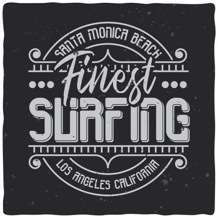 Vintage label design with lettering composition on dark background. T-shirt design.のイラスト素材