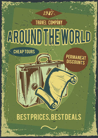 Advertising poster design with illustration of a suit with a piece of paper.のイラスト素材