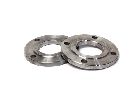 steel flange on a white background