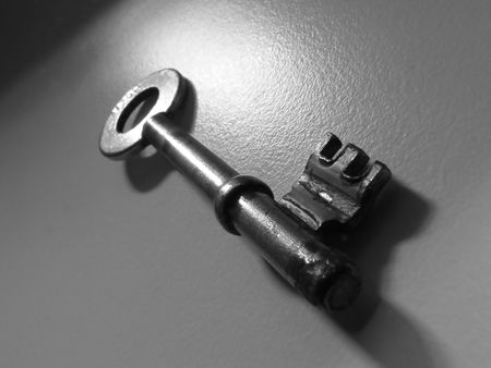 close-up of a door keyの写真素材