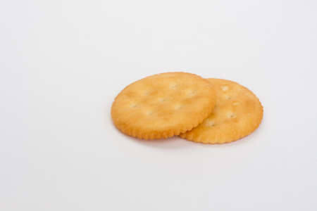 image of the 2 crackers isolate on a white backgroundの写真素材