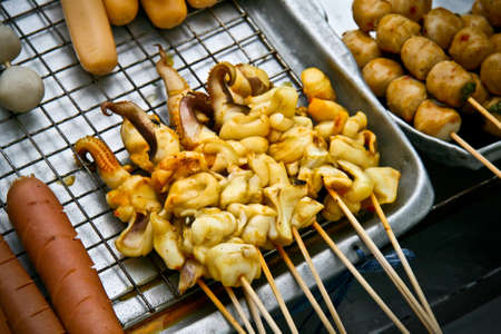 image of octopus on grillの写真素材