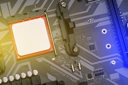 The processor in the computer motherboard. Computer help and equipment repair.