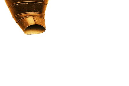 Wide drainpipe on a white background with copy spaceの写真素材