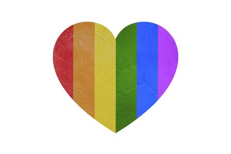 LGBT Pride Month. LGBT heart on a white background.の写真素材