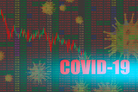 Financial indicators of the collapse of the global economy due to the spread of coronavirusの写真素材