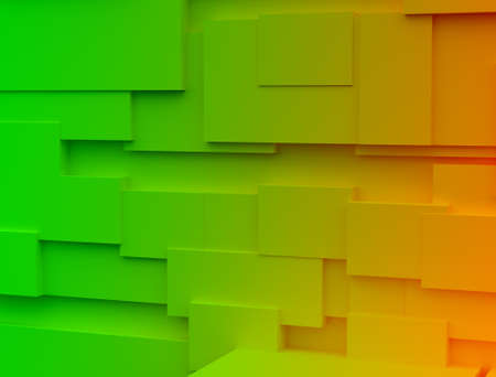 Minimal geometric background. Colorful abstract scene. A bright surface of shapes for presentation. 3D renderingの写真素材
