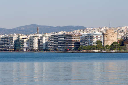General view of Thessaloniki and White Tower.のeditorial素材