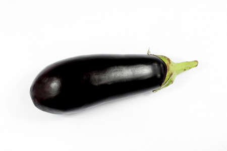 Eggplant or aubergine vegetable on white backgroundの写真素材