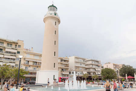 ALEXANDROUPOLIS, GREECE - JULY 9: Lighthouse that is landmark of Alexandroupolis city in Eastmacedonia in Evros area, Greece.のeditorial素材