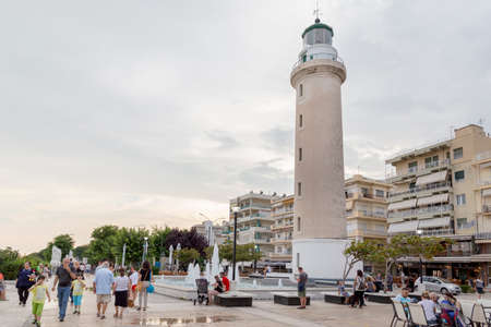 ALEXANDROUPOLIS, GREECE - JULY 9: Lighthouse that is landmark of Alexandroupolis city in Eastmacedonia in Evros area, Greece.のeditorial素材