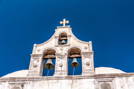 Old belfry of Preveli monastery, Crete, Greeceの写真素材
