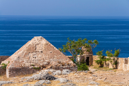 Pyramidal vault of Retimno fortress  Crete, Greece の写真素材