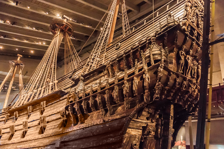 Battle ship Vasa - the oldest preserved sailing ship of such size  In itのeditorial素材