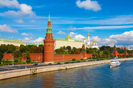 The Kremlin. View from Moscow river.の写真素材