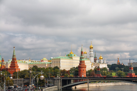 The Kremlin. View from Moscow river.の写真素材