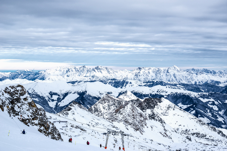 Alps panorama from Schmitten. Zell-Am-See, Austria.の写真素材