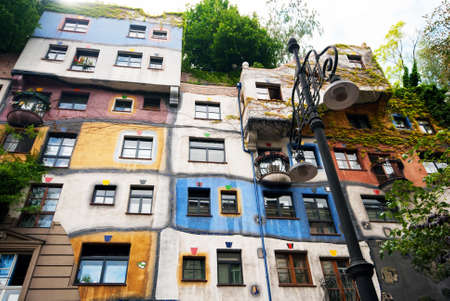 Hundertwasser Haus in Vienna, Austriaの写真素材
