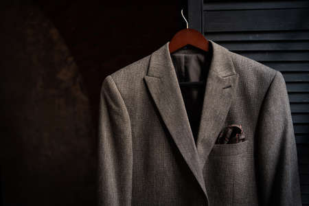 A man wearing a suit and tieの写真素材